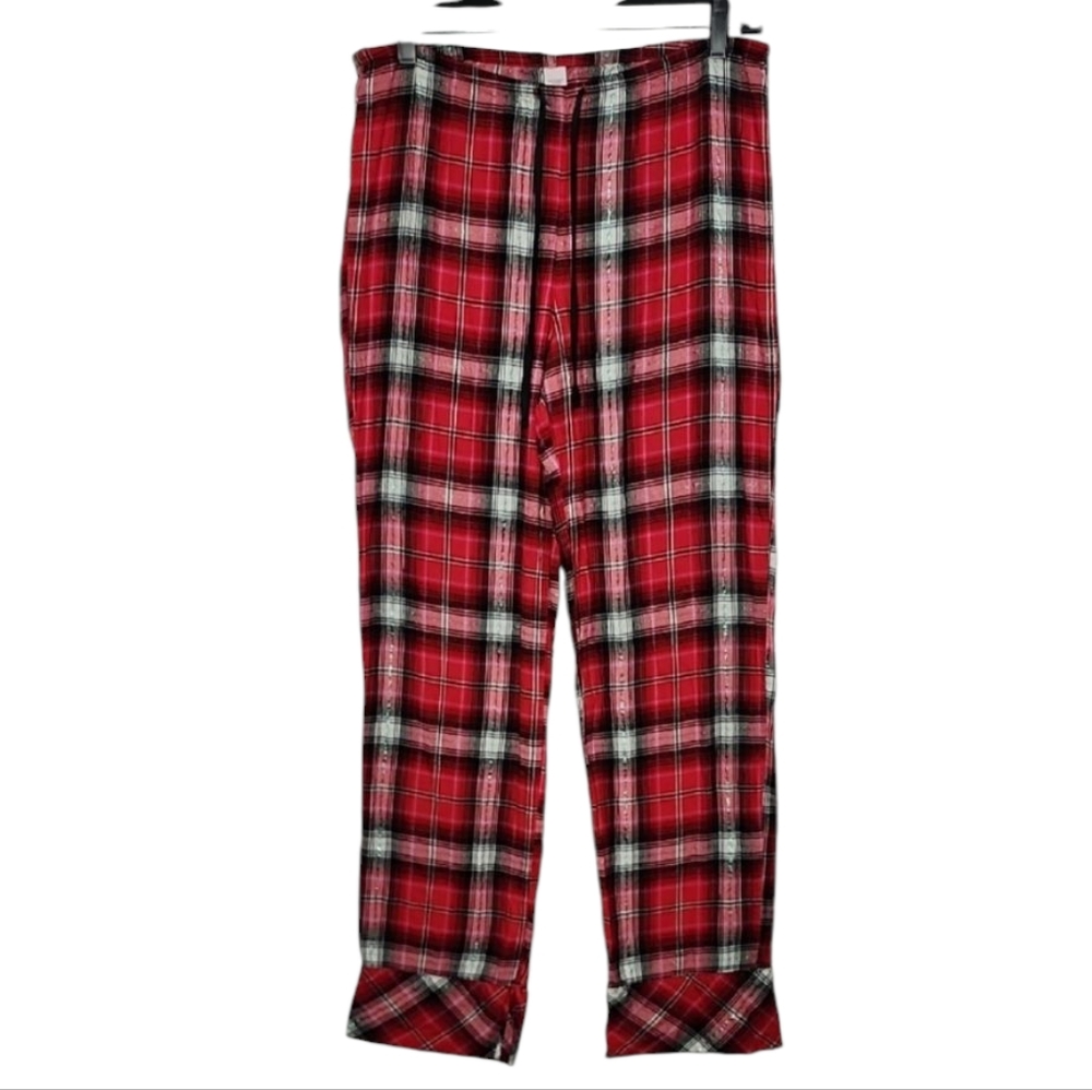 Victoria’s Secret pajama pants Size S Womens red pink sparkle plaid